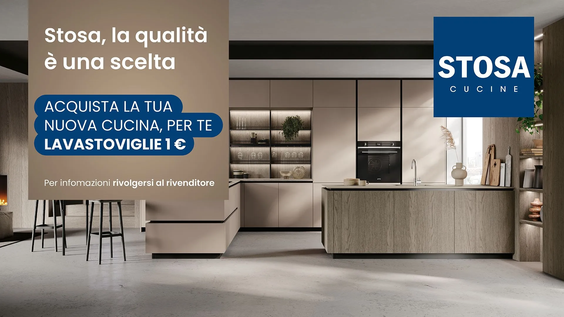 Acquista la tua nuova cucina, per te lavastoviglie 1€